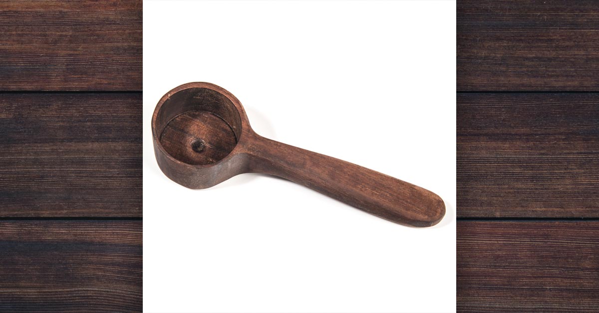 Handmade wooden coffee scoop from walnut wood - Inspire Uplift